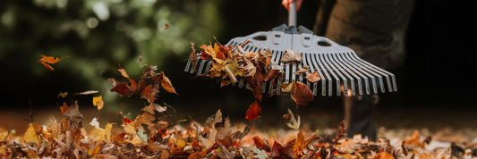 3 in 1 leaf rake raking leaves on grass