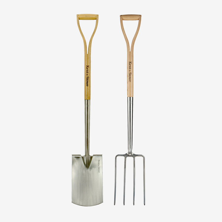 Kent & Stowe Stainless Steel Digging Spade & Fork Set