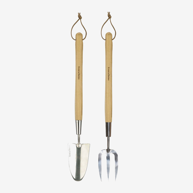 Kent & Stowe Stainless Steel Border Hand Trowel & Fork Set