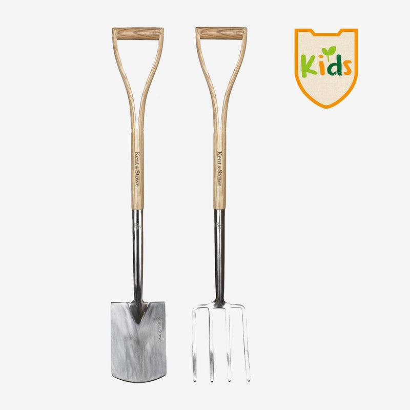 Kent & Stowe Kids Stainless Steel Digging Spade & Fork Set
