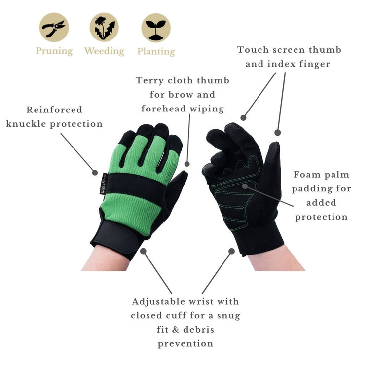 Kent & Stowe Green Flex Protect Gloves - Men's Medium
