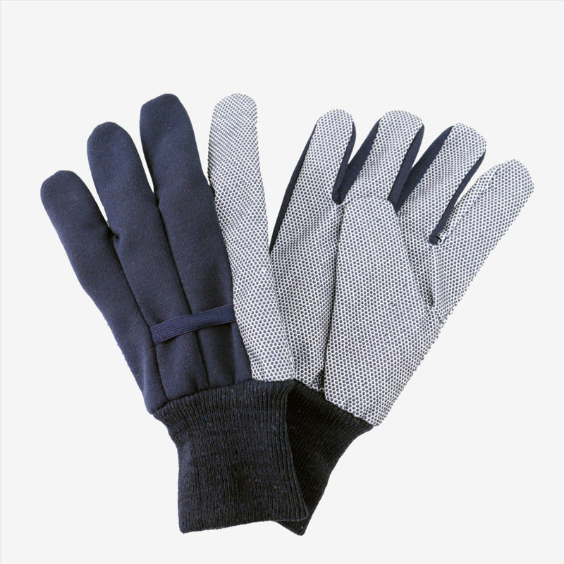 Kent & Stowe Navy Jersey Cotton Gloves - Men's Large