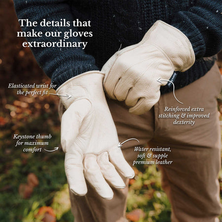 Kent & Stowe Luxury Leather Water Resistant Gloves - Small