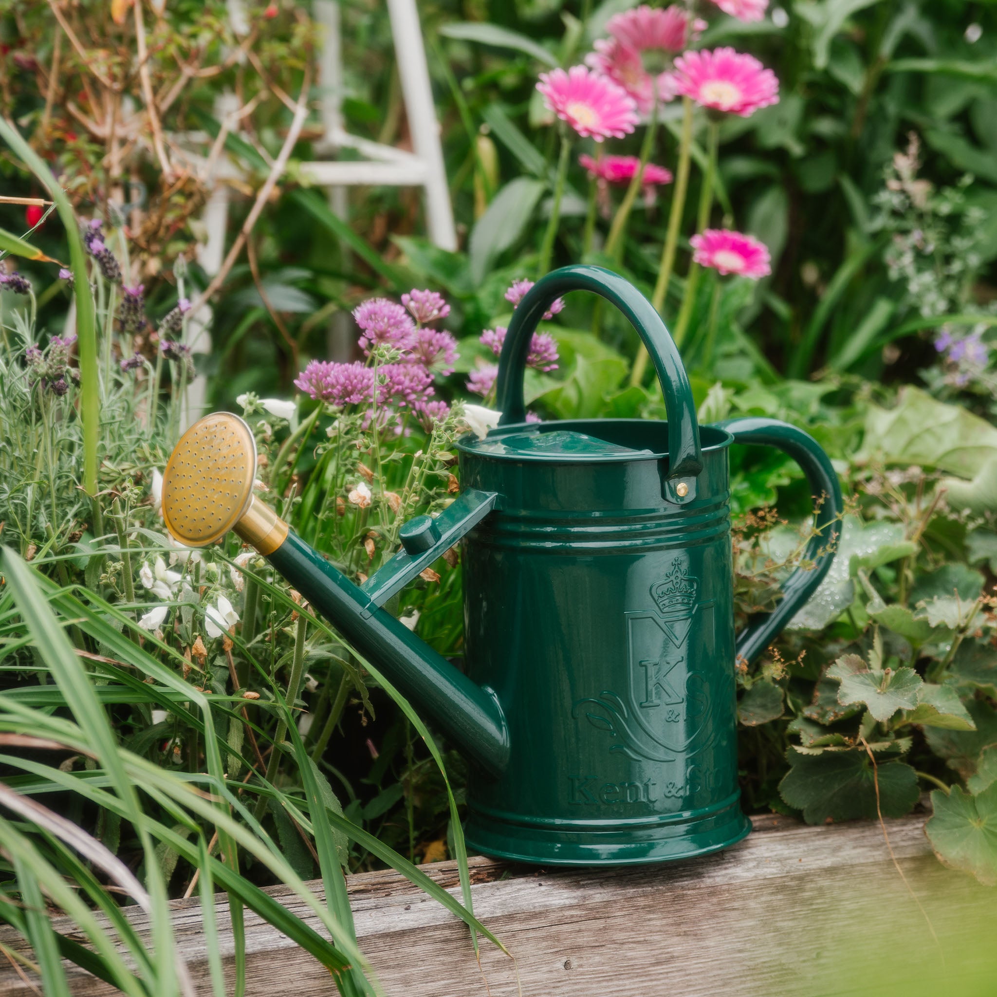 Kent & Stowe Metal Watering Can 4.5L Forest Green - Watering