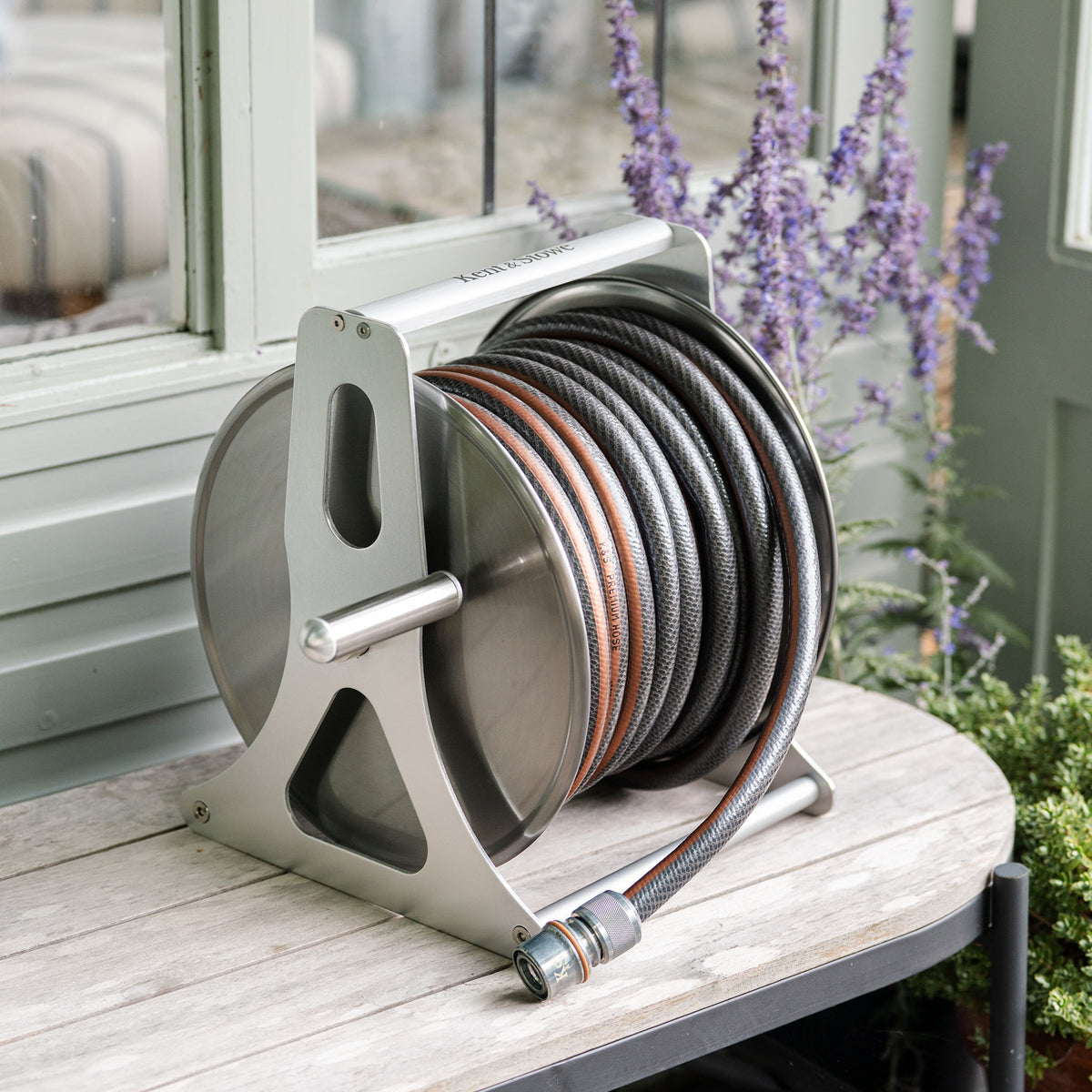 Kent & Stowe Metal Hose Reel Set 30m - Hose Pipes & Connectors