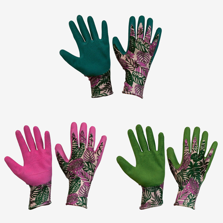 pack of gardening gloves Kent & Stowe Weeding Gloves Botanical Triple Pack