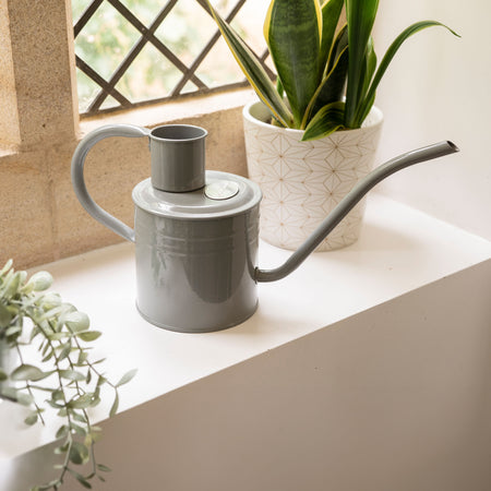 Kent & Stowe Indoor Metal Watering Can Warm Grey 1L