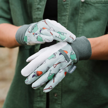 Kent & Stowe Garden Icons Cotton Gloves - Ladies Small