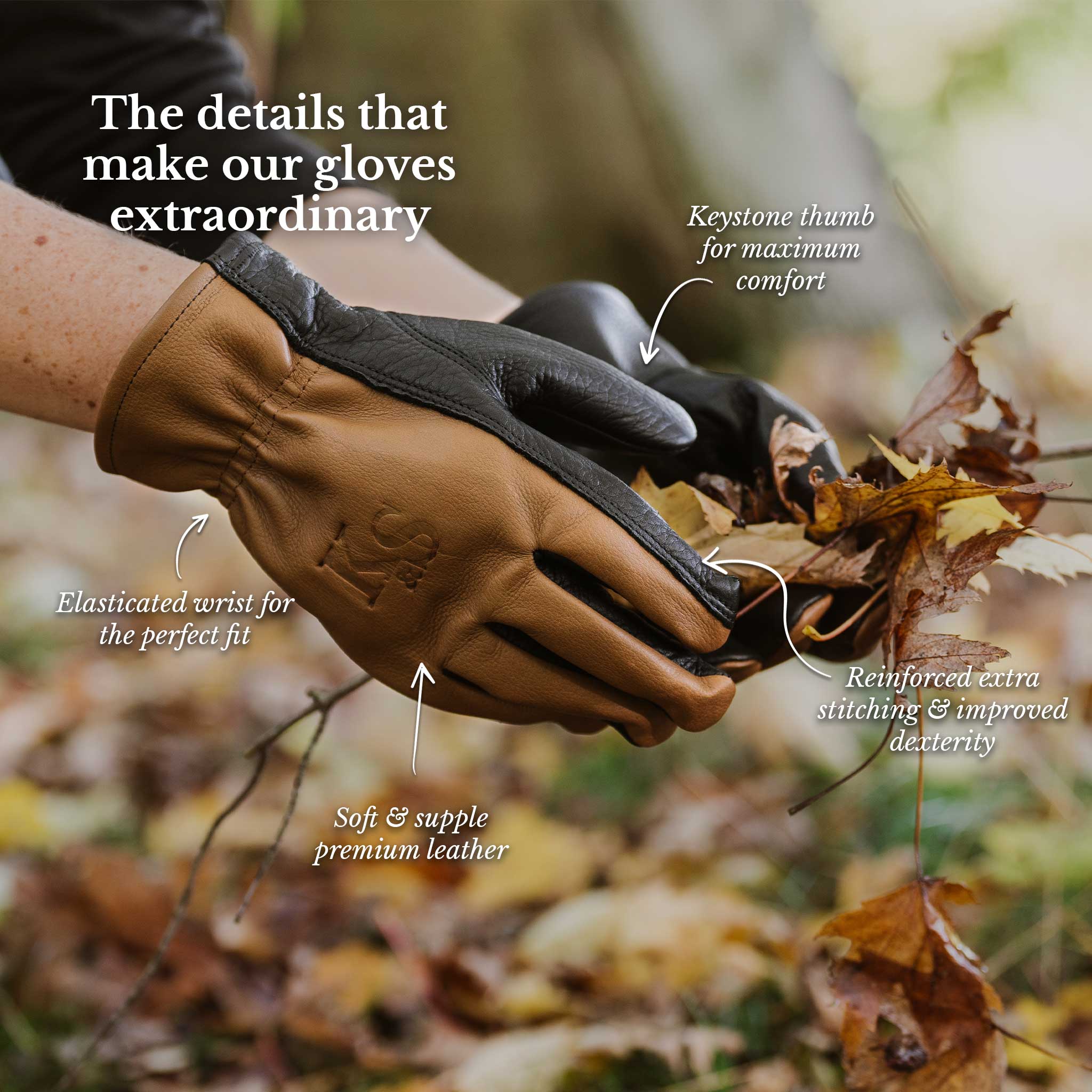 Kent & Stowe Sure & Soft Leather Gloves Small - Gardening Gloves