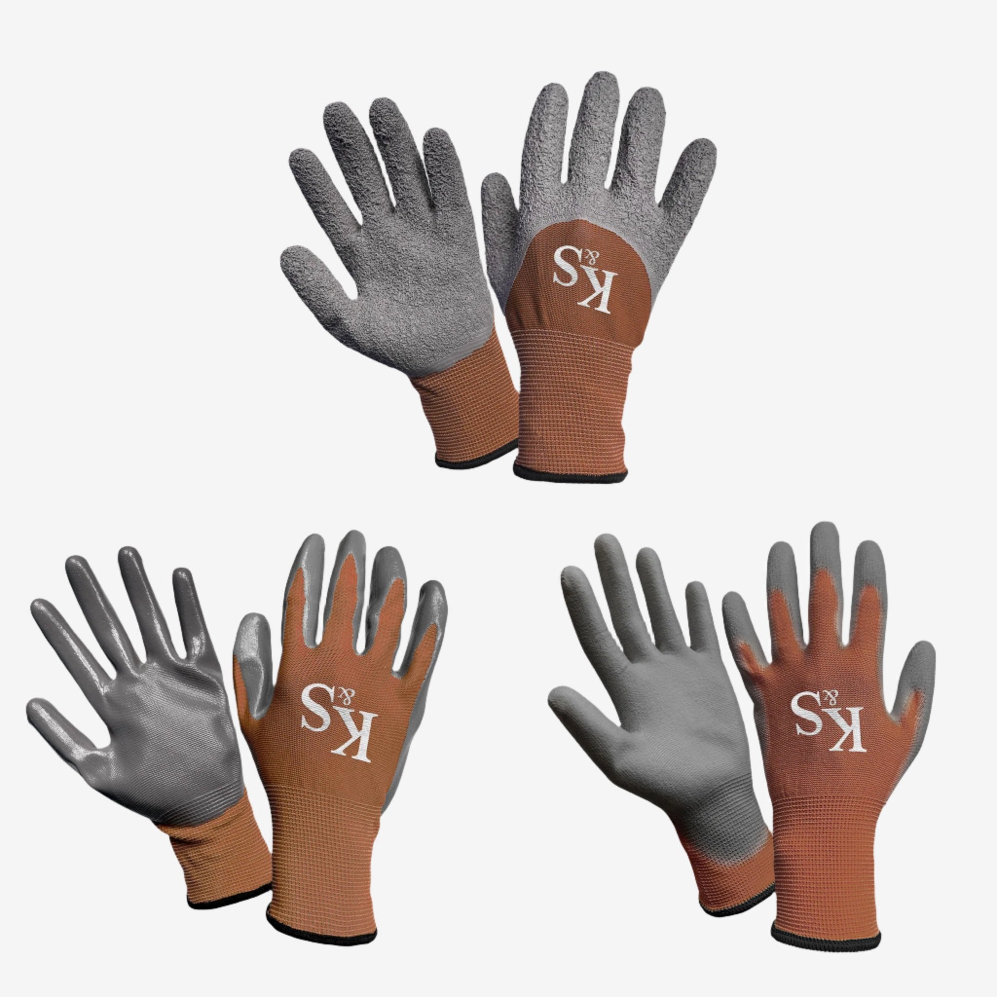 Kent & Stowe Multi-Task Triple Pack Gloves Large - Gardening Gloves