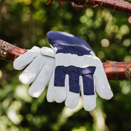 Kent & Stowe Navy Fleece Lined Rigger Gloves - Medium