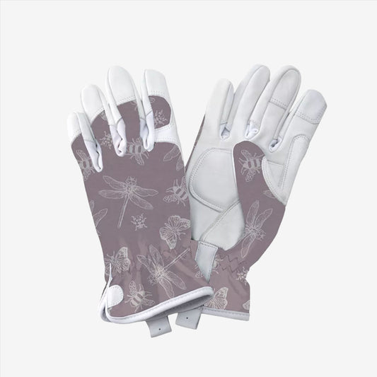 Kent & Stowe Purple Flutter Bugs  Premium Leather Gloves