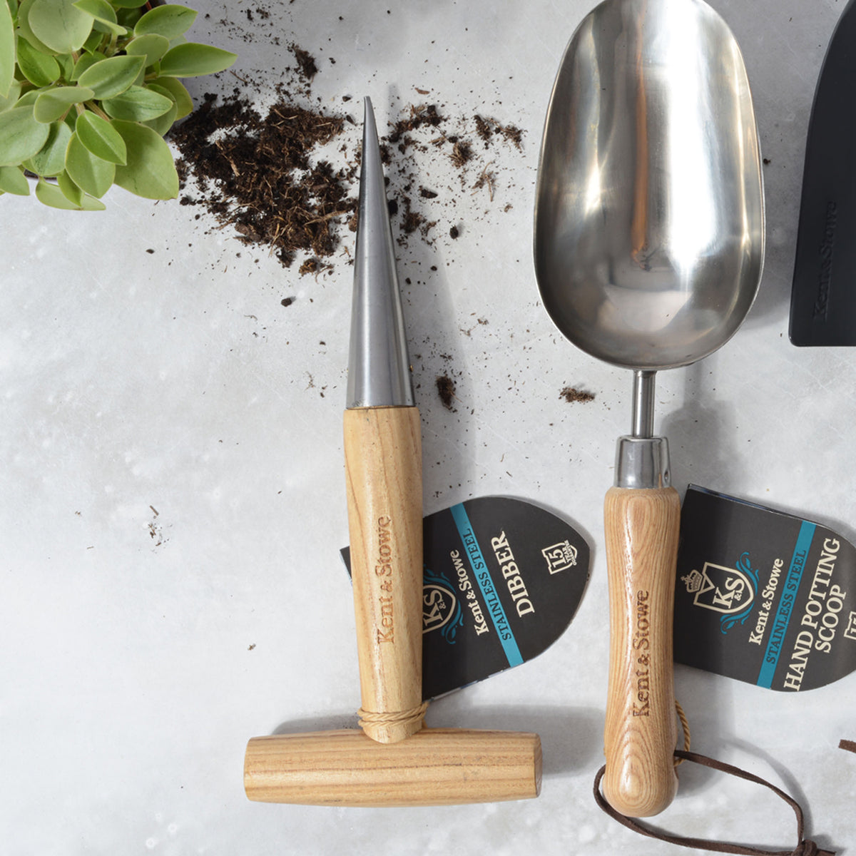 Kent & Stowe Stainless Steel Dibber - Potting & Planting