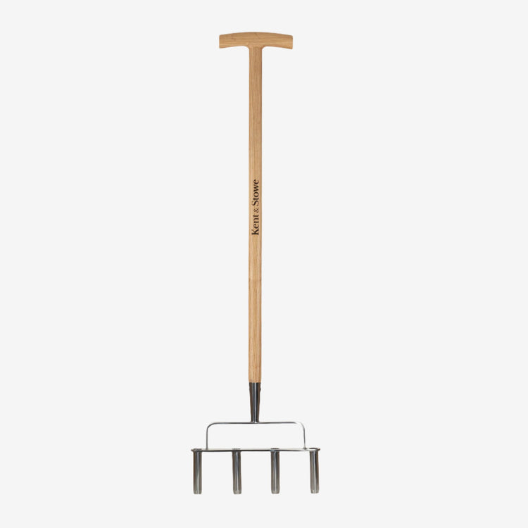 Kent & Stowe Stainless Steel Lawn Aerator 4 Prong