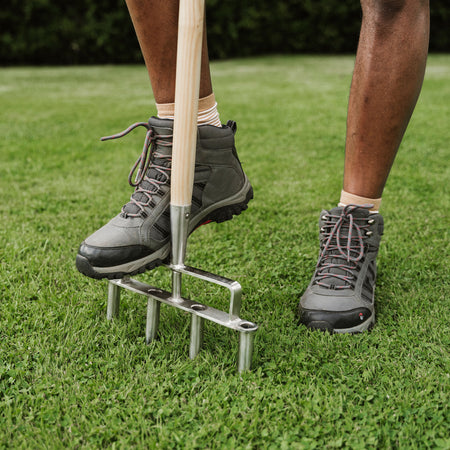 Kent & Stowe Stainless Steel Lawn Aerator 4 Prong