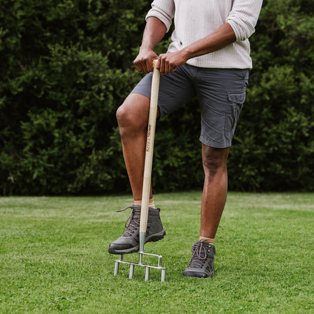 Kent & Stowe Stainless Steel Lawn Aerator 4 Prong