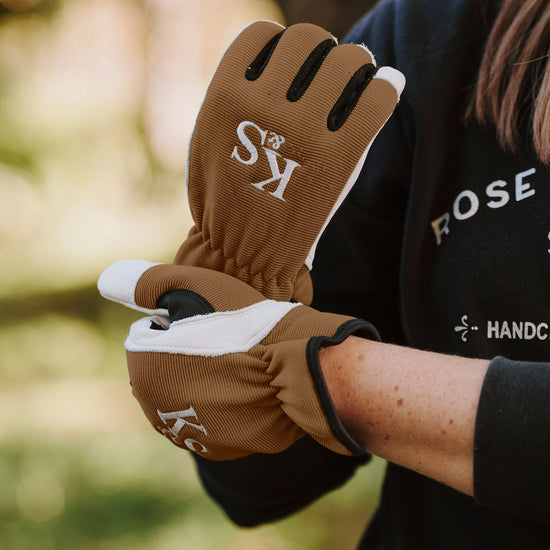 Kent & Stowe Sure & Fit Multi Job Gloves on woman's hands