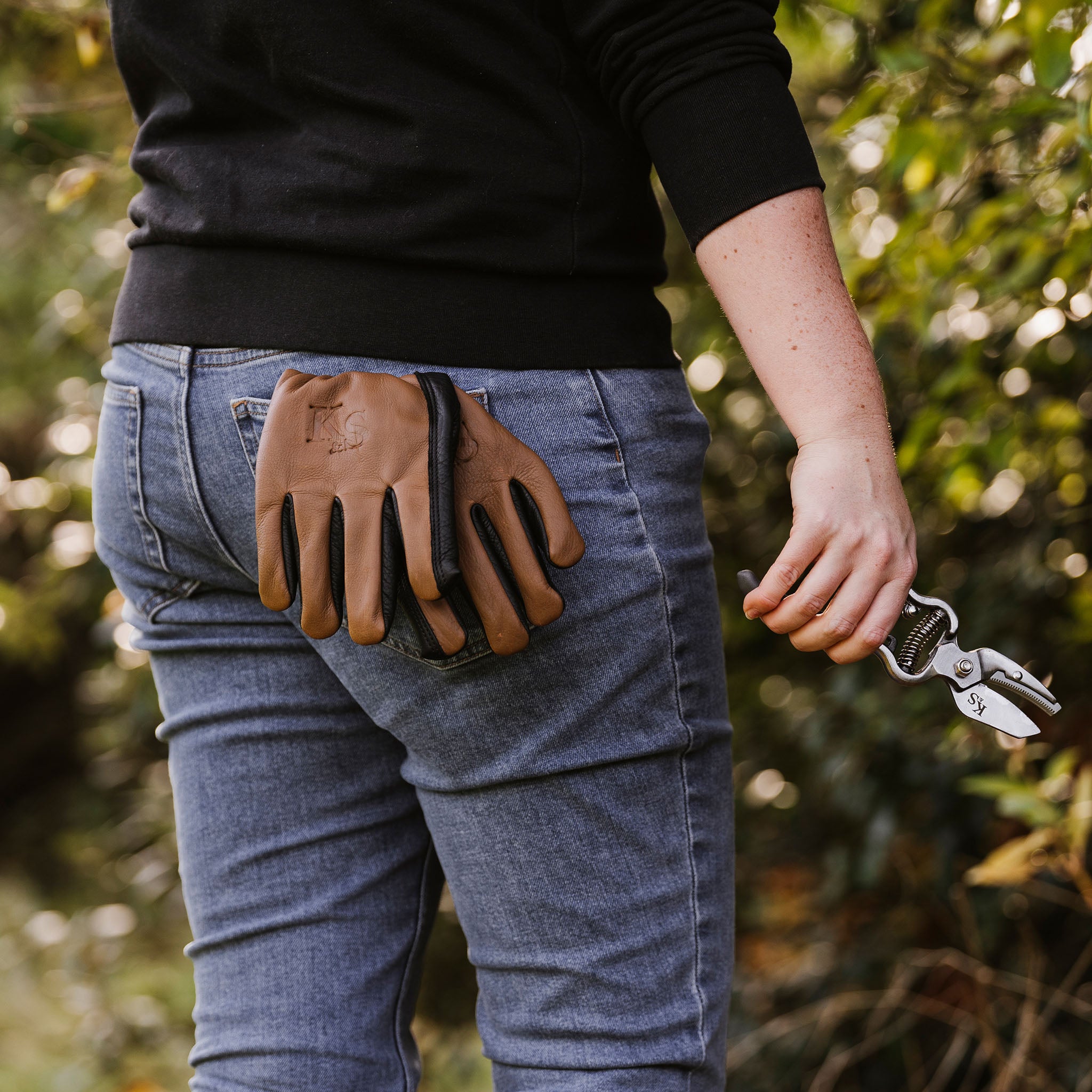 Kent & Stowe Sure & Soft Leather Gloves Large - Gardening Gloves
